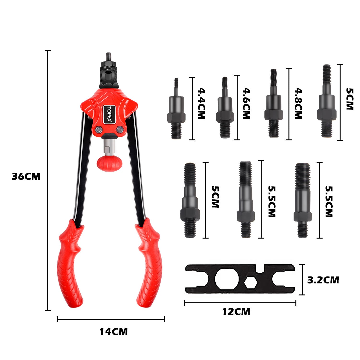 Topex Pcs Heavy Duty Nut Rivet Riveter Rivnut Nutsert Gun Riveting